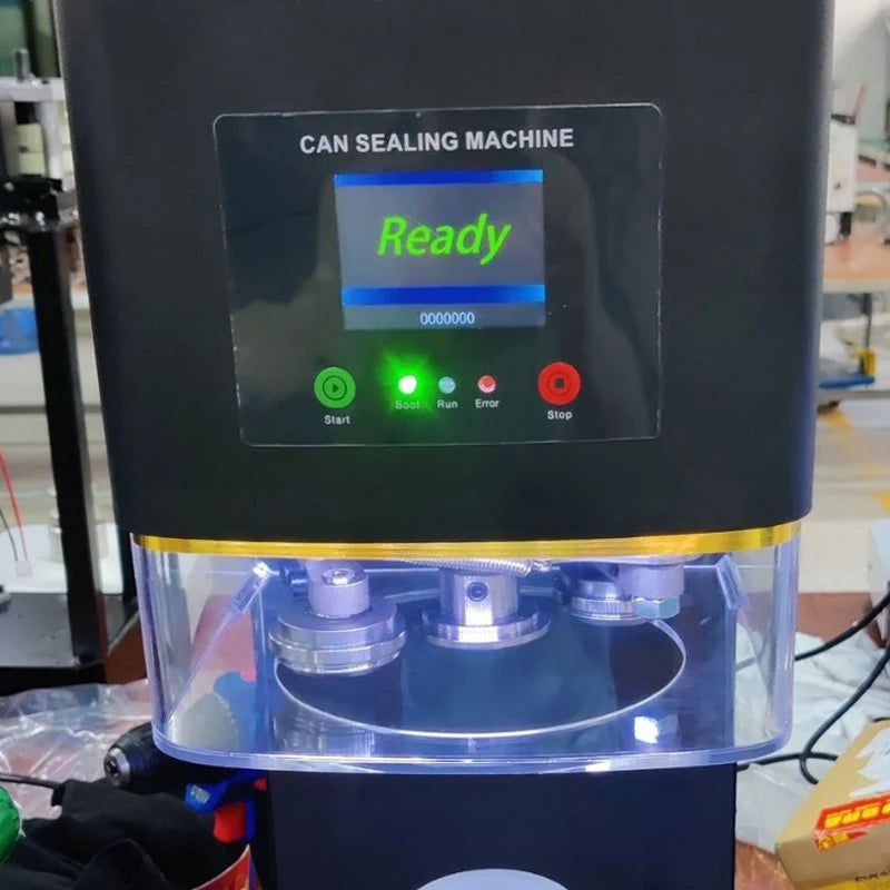 Commercial Automatic Tin Can Sealing Machine Soda Sealer Cup Body Rotation Aluminum Beer Bottles PET Jar Cans Seamers 110V/220V