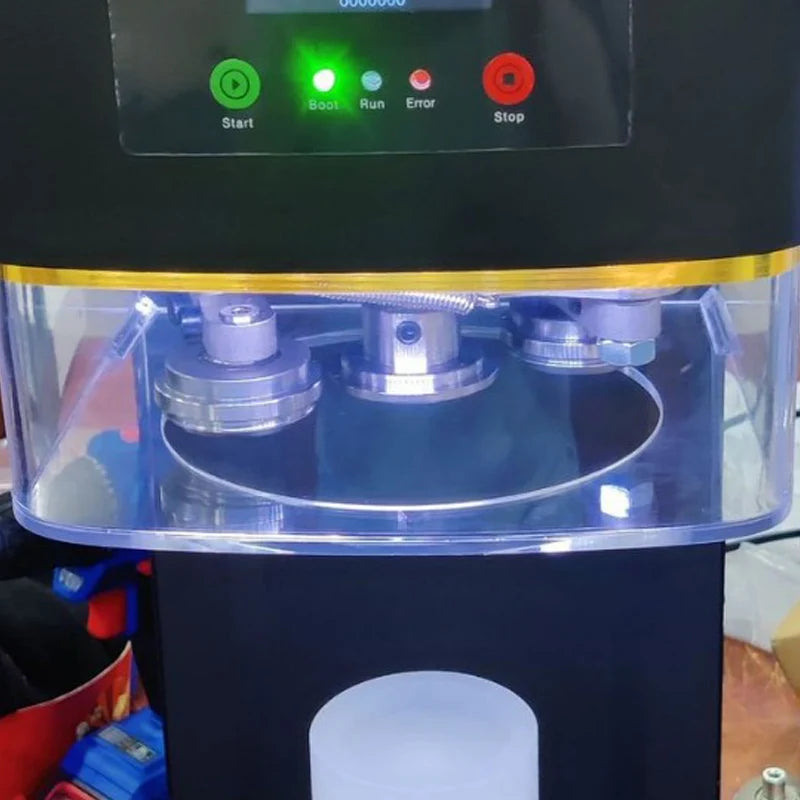 Commercial Automatic Tin Can Sealing Machine Soda Sealer Cup Body Rotation Aluminum Beer Bottles PET Jar Cans Seamers 110V/220V
